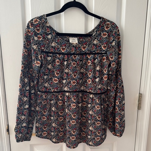 Blouse Femme Manches Longues LOFT - Style Boho Décontracté - Taille S En Gris - Occasion TB état